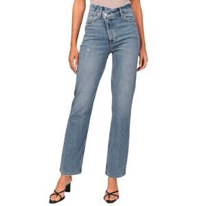 Abercrombie & Fitch Ultra High Rise 90s Straight Jean Medium Wash Size 27